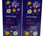 2X  Bodycology Wild Flowers 2 in 1 Body Wash Bubble Bath 16 Oz. Each - £15.90 GBP