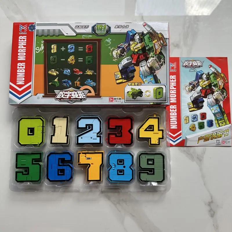 With Assemble Number Robots Transformation Action Figure Car Din 10PCS with  BOX - $40.17