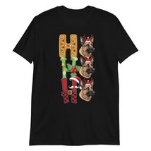 HO HO HO Santa German Shepher Christmas T-Shirt | Dog Lover Shirt Black - £14.24 GBP+