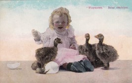 Playmates Baby Ostriches Postcard B13 - £2.39 GBP