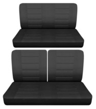 Fits 1946 Ford Deluxe 2door sedan Front 50-50 topand solid Rear seat covers - $130.54