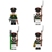 Napoleonic Wars Russian Artillery Soldiers 4pcs Minifigures Building Toy - $12.49