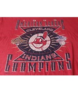 Vintage 1995 Cleveland Indians American League Champions XL T Shirt Worl... - £29.48 GBP