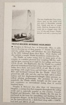1951 Magazine Photo Highlander Thistle Sailboat Douglass McLeod Painesvi... - $8.20