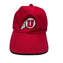Utah Utes Hat Red Canvas Baseball Adjustable OS - £14.14 GBP