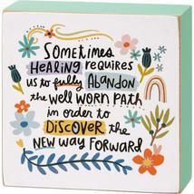 &quot;Discover The New Way Forward&quot; Inspirational Block Sign - £7.09 GBP