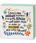 &quot;Discover The New Way Forward&quot; Inspirational Block Sign - £7.17 GBP