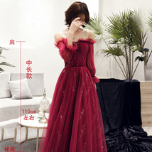 Female Party Red Toast Evening Dress - $55.23