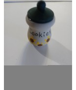 Handmade wooden miniature Cookie Jar with Sunflower design  - $4.06 CAD