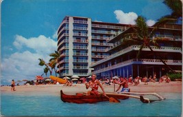 The Reef Hotel on the Beach at Waikiki Postcard PC522 - £11.70 GBP