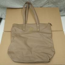 JOY &amp; IMAN Luxury Leather Tote Bag with Gold Tone Accents - Taupe - £23.89 GBP