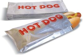 Foil Hot Dog Wrappers, 9&quot; x 3.7&quot;, Insulated  (50 Pack) - $17.82