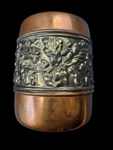 Vintage Linton England Copper &amp; Brass Tea Repousse Tea Canister - $297.60 MXN