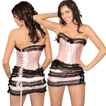 Lingerie Corset &amp; G String Costume Set Lace Up Small - £11.79 GBP