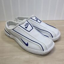 Vintage Nike Slip On Mule Moc Sneaker Shoes White Blue Women's Size 8.5 - $148.49