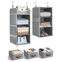 Upgraded 7-Shelf Hanging With 3 Drawers 4 Side Pockets, 2 Flexible 3-Shelf Close - £30.36 GBP