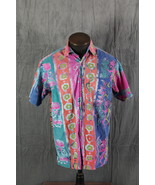 Vintage Button Down Shirt - Tribal Tie Dye by Peppermint Bay - Men&#39;s Large  - $1,462.25 MXN