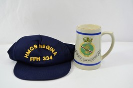 HMCS Regina FFH334 Hat Cap Saskatchewan Beer Mug Ceramic Military Veteran Lot - £23.19 GBP