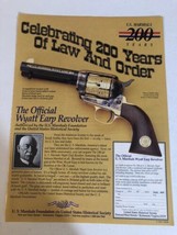 1991 Wyatt Earp Official Revolver vintage Print Ad Advertisement pa20 - $6.92