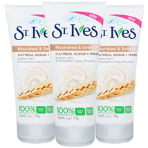 Pack of (3) New St. Ives Nourished and Smooth Scrub and Mask, Oatmeal 6 oz - £16.51 GBP