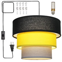 Plug In Pendant Light Hanging Lights With Plug In Cord Hanging Lamp With 15Ft Co - £52.50 GBP