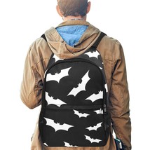 Bat Silhouette School Backpack with Side Mesh Pockets - $45.00