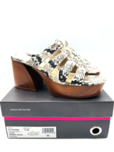 Vince Camuto  Charmie Block Heeled Sandals - Taupe / Snake , US 8.5M - £31.74 GBP