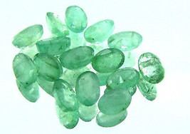 6.5CT 15pc Natural Columbian Emerald 6X4mm Oval Faceted Gemstone Wholesale lot - £112.09 GBP