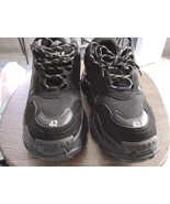 Balenciaga Triple S 42 Black Free Shipping SZ-9  - $7,348.02 MXN