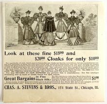 Chas Stevens Cloaks Capes 1894 Advertisement Victorian Clothing ADBN1bbb - $15.40 CAD