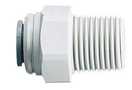 John Guest AO-34006-02 Male Pipe Adapters, 1/4 x 1/8, 10 Per Pack of 10) - £29.56 GBP