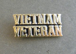 Vietnam Veteran Vet Script USA Lapel Pin Badge 1.25 inches - $5.74