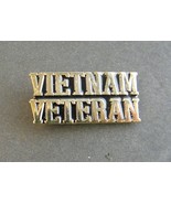 Vietnam Veteran Vet Script USA Lapel Pin Badge 1.25 inches - $5.74