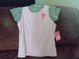 Danskin Pink/Gray Star Print Shirt 2 PC Size 6/6X Girl&#39;s NEW HTF - $14.60