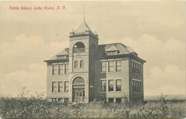 C-1910 Public School Lake Andres South Dakota Qualey Postcard 21-2492 - $5.03
