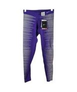 Nike Womens Purple Reflective Leggings Running Fast Night Time Tight Fit... - £39.55 GBP