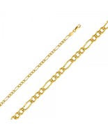 4mm 14K Yellow Gold Pave Figaro Link Necklace - €405,99 EUR+