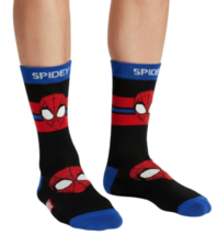 Marvel Spider-Man Crew Socks Mens 1 Pair Spidey Novelty Gift Size 6-12 NWT - $7.91