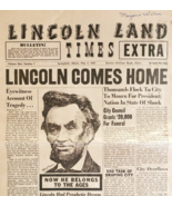 1970s Lincoln Land Times Extra Newspaper Reproduction Assassination Vint... - $34.45 CAD