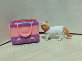 Barbie I Heart Pets Kitty Chic Cat Siamese white brown + pink purple car... - $12.86
