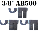 AR500 Hardened Steel Shooting Target T-Post Hook-3pc NRA Metal Gong Rang... - $49.49
