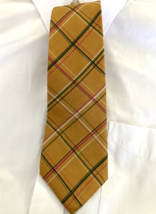 Yves Saint Laurent YSL Gold Paris Necktie  100% Silk Tie Vintage - £19.73 GBP