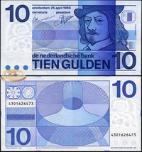 Netherlands 10 Gulden. 25.04.1968 UNC. Banknote Cat# P.91 - £35.02 GBP