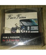 Fun &amp; Fashion E 3.5&quot; Ear Cap Silver Rhinestones Cell Phone Accessories  - £4.00 GBP
