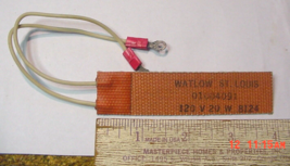 NOS Watlow 4&quot; X 1&quot; Heater Strip 01004091 120Volts 20Watts 8124 wt 1/8&quot; h... - $16.60 CAD