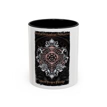 Steampunk Ornate Rose Crest Accent Mug 11oz 15oz Roses Filigree - $18.79+