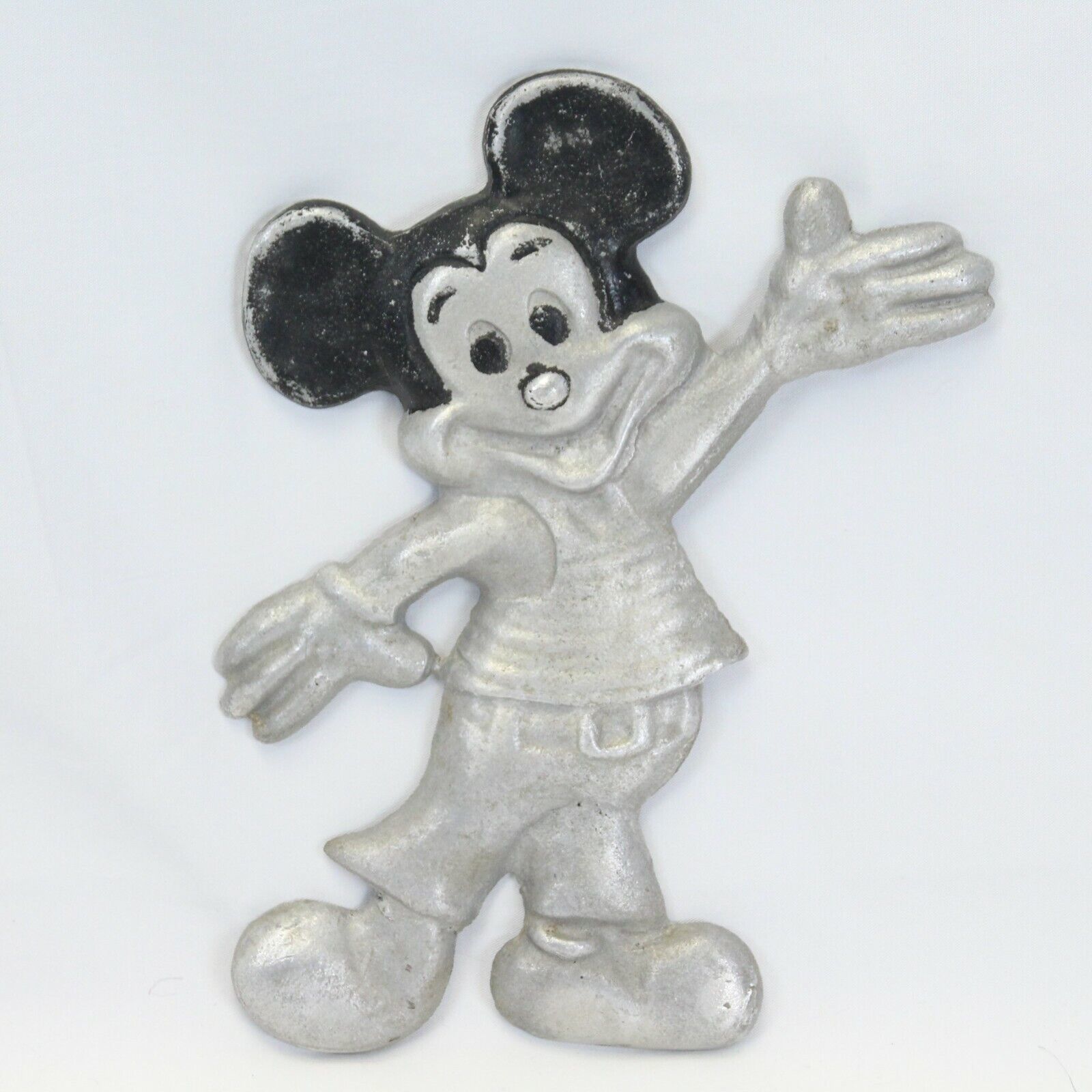 Mickey Mouse Metal Figure Handmade  7-1/2&quot; Tall x 6-1/2&quot;  Hand to Hand - $38.21