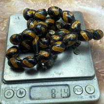 Antique 33 Prayer Beads Yemeni amber Black Coral worry beads necklace يس... - £276.63 GBP