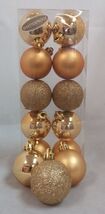 Golden Shatterproof Shiny Matte and Glittered Ball Christmas Ornaments S... - $9.88