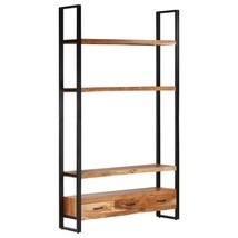  Bookshelf Natural Acacia Solid Acacia wood Large Bookshelf - $429.44 CAD